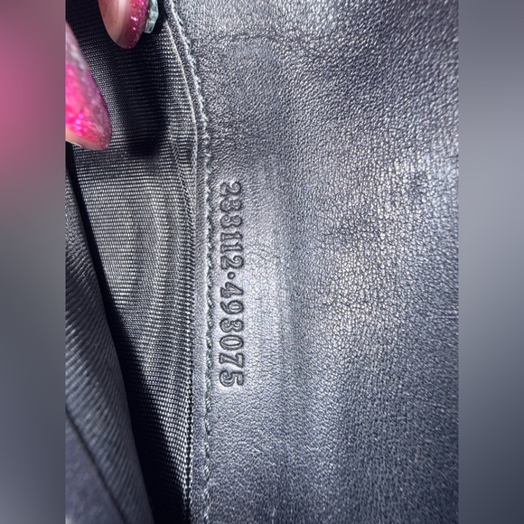 Gucci Black Embossed GG Leather Continental Wallet with Metal Logo Plaque - Picture 14 of 15